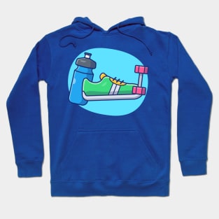 Dumbbell Shoes And Bottle Cartoon Hoodie